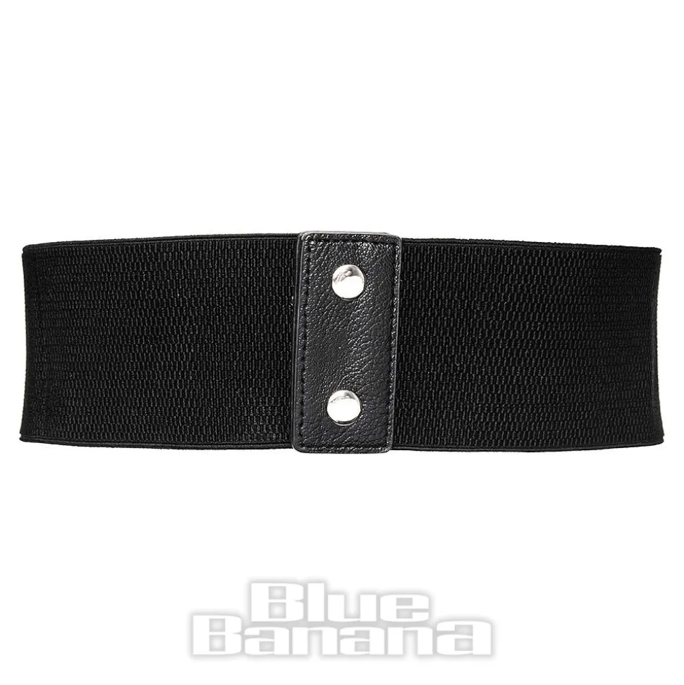 Blue Banana Elastic Bow Belt (Black)