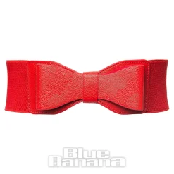 Blue Banana Elastic Bow Belt (Red)