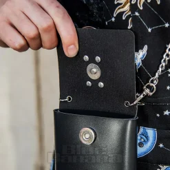 Blue Banana Faux Leather Ring Bag (Black)