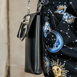 Blue Banana Faux Leather Ring Bag (Black)