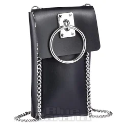 Blue Banana Faux Leather Ring Bag (Black)