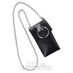 Blue Banana Faux Leather Ring Bag (Black)