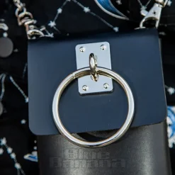 Blue Banana Faux Leather Ring Bag (Black)