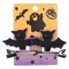 Blue Banana Felt Bat Hair Clip (Black)