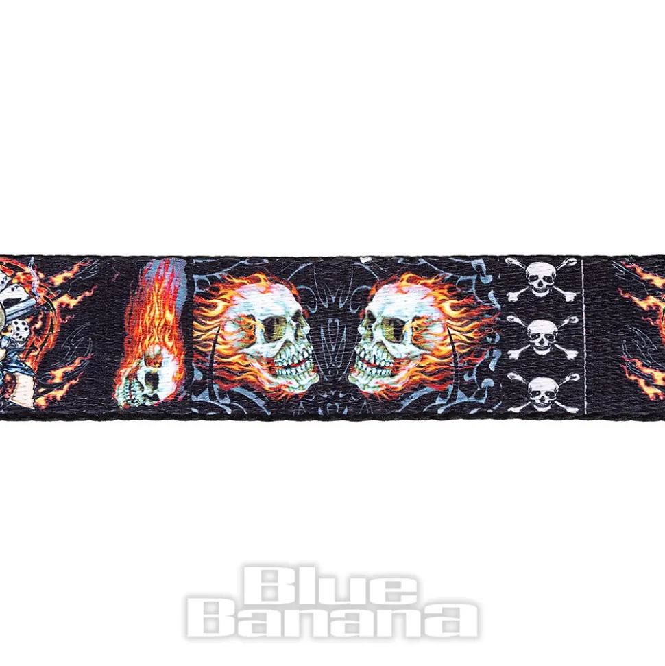 Blue Banana Fire Skull Belt (Black)