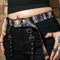 Blue Banana Fire Skull Belt (Black)