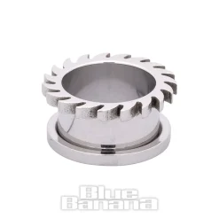 Blue Banana Flames 4-14mm Steel Tunnel (Silver)