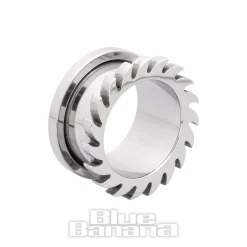 Blue Banana Flames 4-14mm Steel Tunnel (Silver)