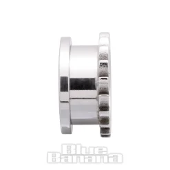 Blue Banana Flames 4-14mm Steel Tunnel (Silver)