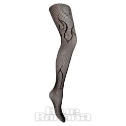 Blue Banana Flames Tights (Black)