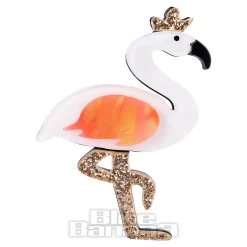 Blue Banana Flamingo Brooch (Mulitcoloured)