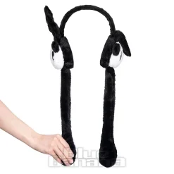 Blue Banana Flipping Ears Panda Headband (Black/White)