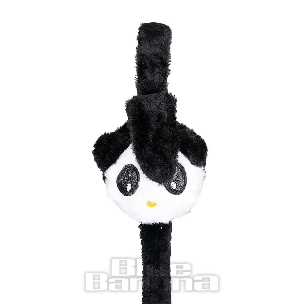 Blue Banana Flipping Ears Panda Headband (Black/White)