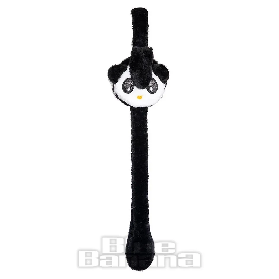 Blue Banana Flipping Ears Panda Headband (Black/White)