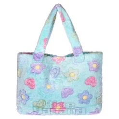 Blue Banana Flowers Handbag (Blue)