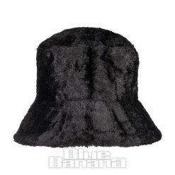 Blue Banana Fluffy Bucket Hat (Black)
