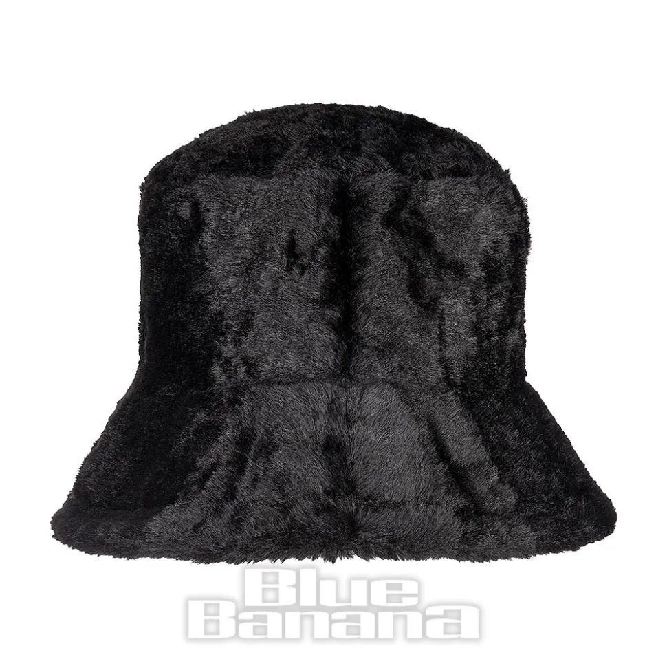 Blue Banana Fluffy Bucket Hat (Black)
