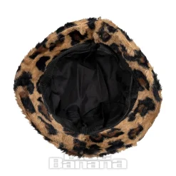 Blue Banana Fluffy Bucket Hat (Leopard)