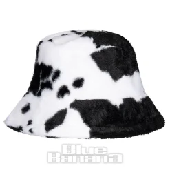 Blue Banana Fluffy Bucket Hat (Cow)