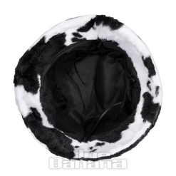 Blue Banana Fluffy Bucket Hat (Cow)