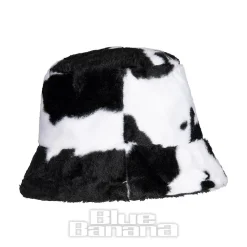 Blue Banana Fluffy Bucket Hat (Cow)
