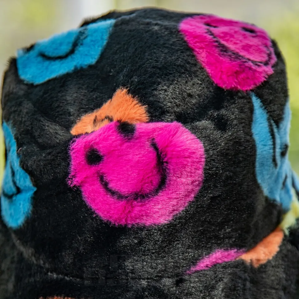 Blue Banana Fluffy Bucket Hat (Smiley)