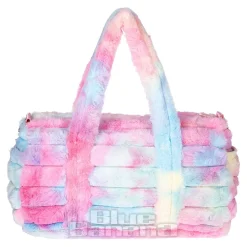 Blue Banana Fluffy Kawaii Handbag (Pink/Yellow)