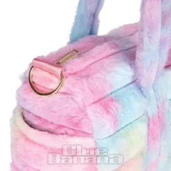 Blue Banana Fluffy Kawaii Handbag (Pink/Yellow)