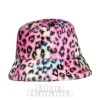 Blue Banana Fluffy Leopard Bucket Hat (Rainbow)