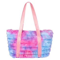 Blue Banana Fluffy Shoulder Bag (Blue/Pink)
