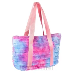 Blue Banana Fluffy Shoulder Bag (Blue/Pink)