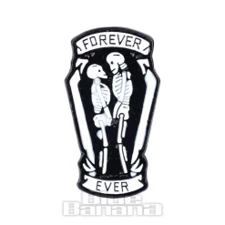 Blue Banana Forever & Ever Pin Badge (Black/White)