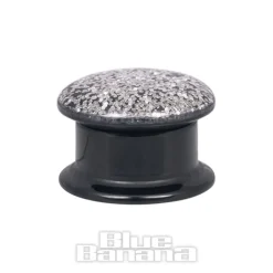 Blue Banana Glitter Ear Plug (Silver)