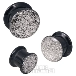 Blue Banana Glitter Ear Plug (Silver)