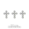Blue Banana Gold Cross & Gem Nose Studs (3 Pack)
