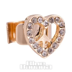 Blue Banana Gold Hearts Ear Cuff