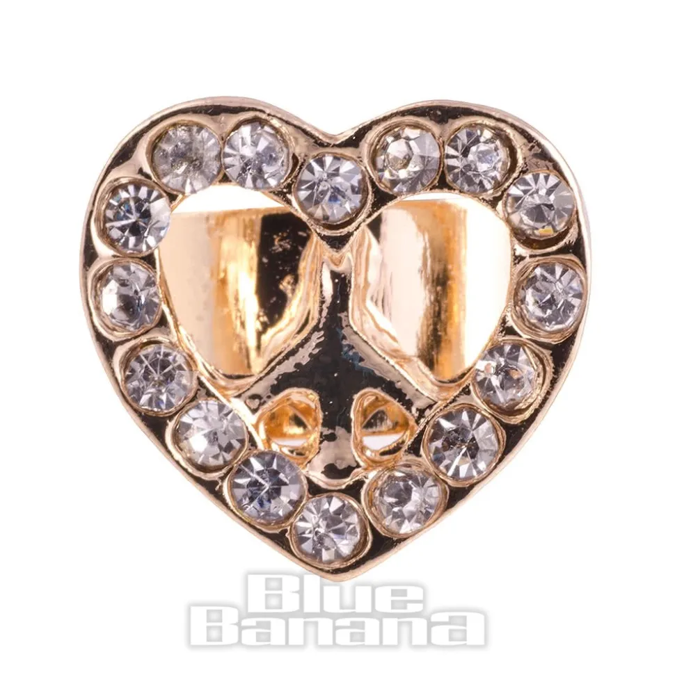 Blue Banana Gold Hearts Ear Cuff