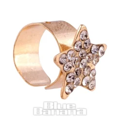 Blue Banana Gold Star Ear Cuff