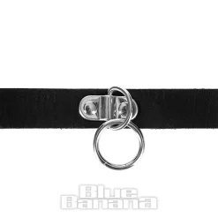 Blue Banana Hanging Ring Choker (Black)
