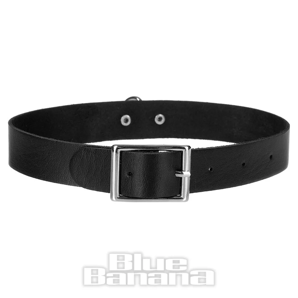 Blue Banana Hanging Ring Choker (Black)