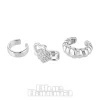Blue Banana Heart Ear Cuff (Silver)