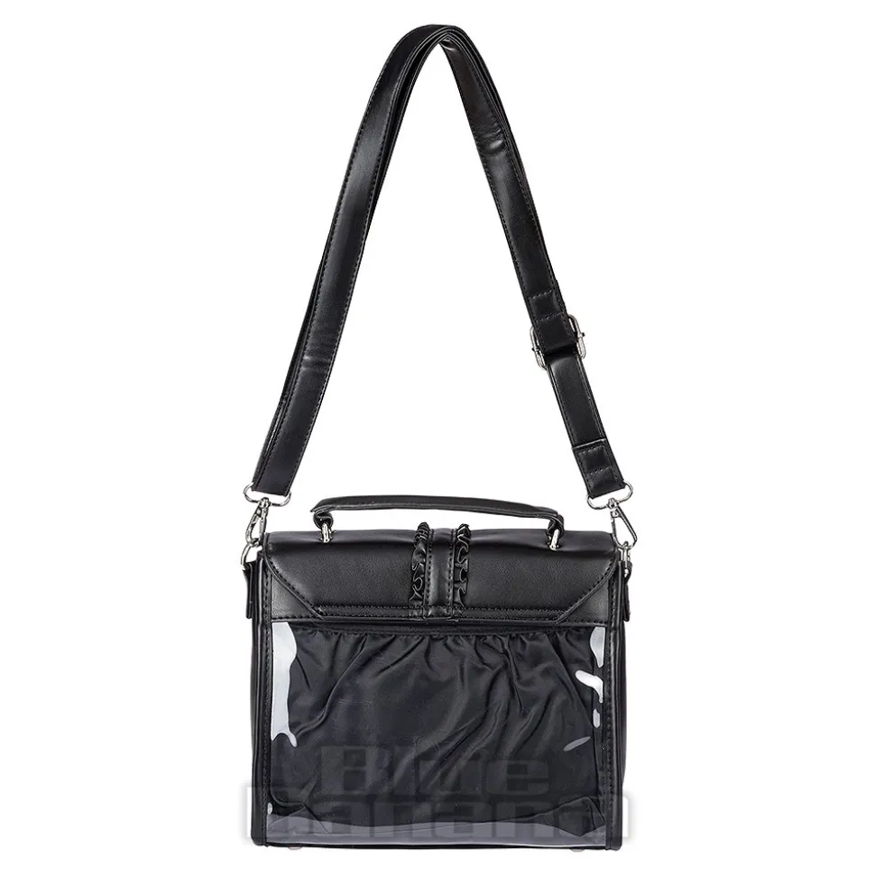 Blue Banana Hearts & Bow Handbag (Black)