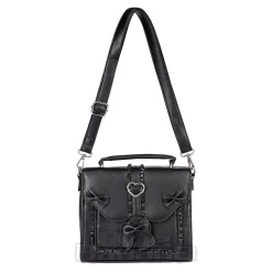 Blue Banana Hearts & Bow Handbag (Black)