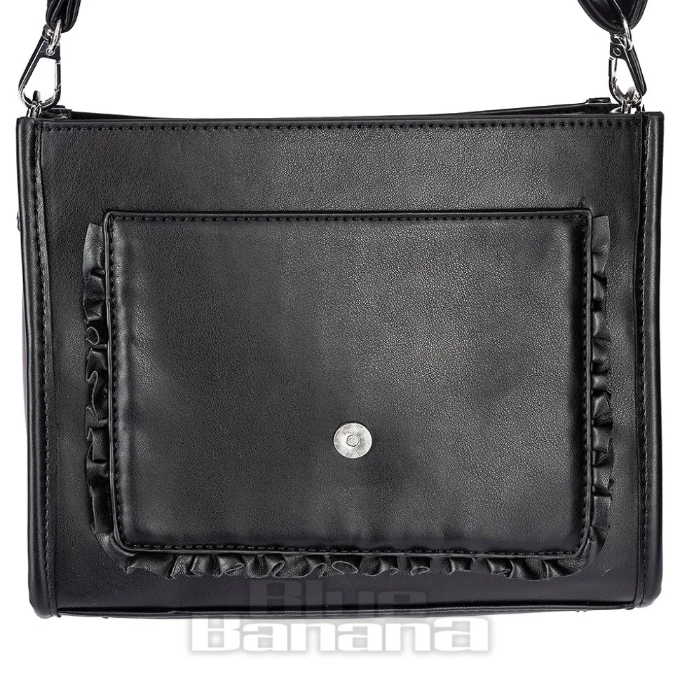 Blue Banana Hearts & Bow Handbag (Black)