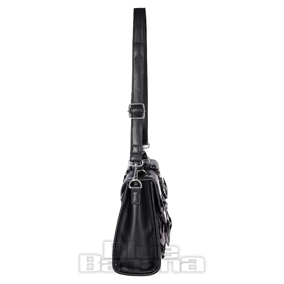 Blue Banana Hearts & Bow Handbag (Black)