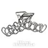 Blue Banana Hearts Hair Clip (Silver)