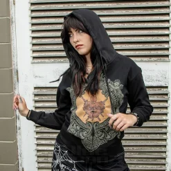 Blue Banana Heart & Swords Hoodie (Black)