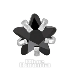 Blue Banana Jewel Star 1.2 x 6mm Tragus Bar (Black)