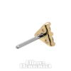 Blue Banana 18K Gold Lab Diamond Trio 3mm Threadless Top (Gold)