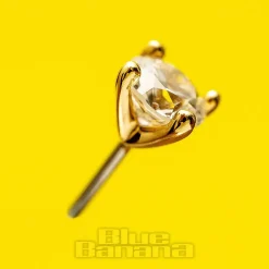 Blue Banana 14k Gold 3.0mm Lab Diamond Threadless Top (Gold)